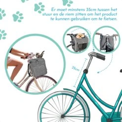 Hondenfietsmand - Draagtas Hond- Draagtas Kat- Reistas - Hondenrugzak - 8KG - Fietsmand Voorop - Waterproof - Opvouwbaar -Huisdierbenodigdheden 1200x1200 1300