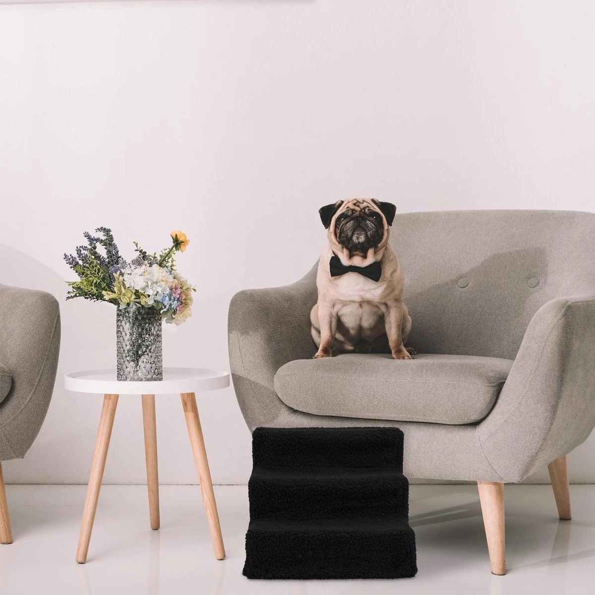 Relaxdays Hondentrap 3 Treden - Trapje Voor Honden - Opstapje Hond - Binnen - Hondentrapje - Zwart 3 Relaxdays Hondentrap 3 Treden - Trapje Voor Honden - Opstapje Hond - Binnen - Hondentrapje - Zwart - Afbeelding 3