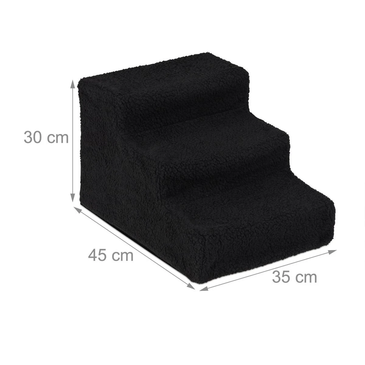 Relaxdays Hondentrap 3 Treden - Trapje Voor Honden - Opstapje Hond - Binnen - Hondentrapje - Zwart 5 Relaxdays Hondentrap 3 Treden - Trapje Voor Honden - Opstapje Hond - Binnen - Hondentrapje - Zwart - Afbeelding 5