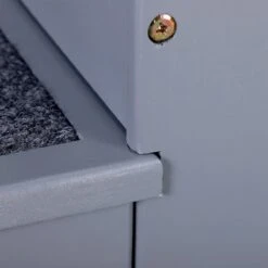 Merkloos Hondentrap Met Tapijtbekleding - Met Opbergruimte - Kattentrap - Trapje - Honden - Kat - Dieren - Hout - Grijs - 40,5 X 44,5 X 38 Cm -Huisdierbenodigdheden 1200x1200 1329