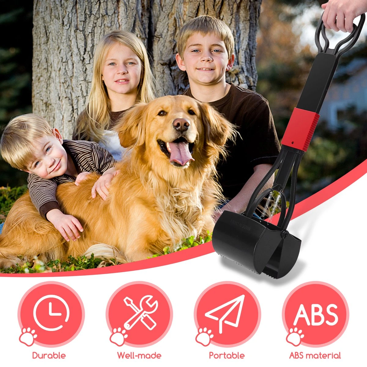Nobleza 48A1V - Opvouwbare Poepschep Hond - Poop Grabber Scoop - 15.5x13.5x66cm - Zwart 3 Nobleza 48A1V - Opvouwbare Poepschep Hond - Poop Grabber Scoop - 15.5x13.5x66cm - Zwart - Afbeelding 3