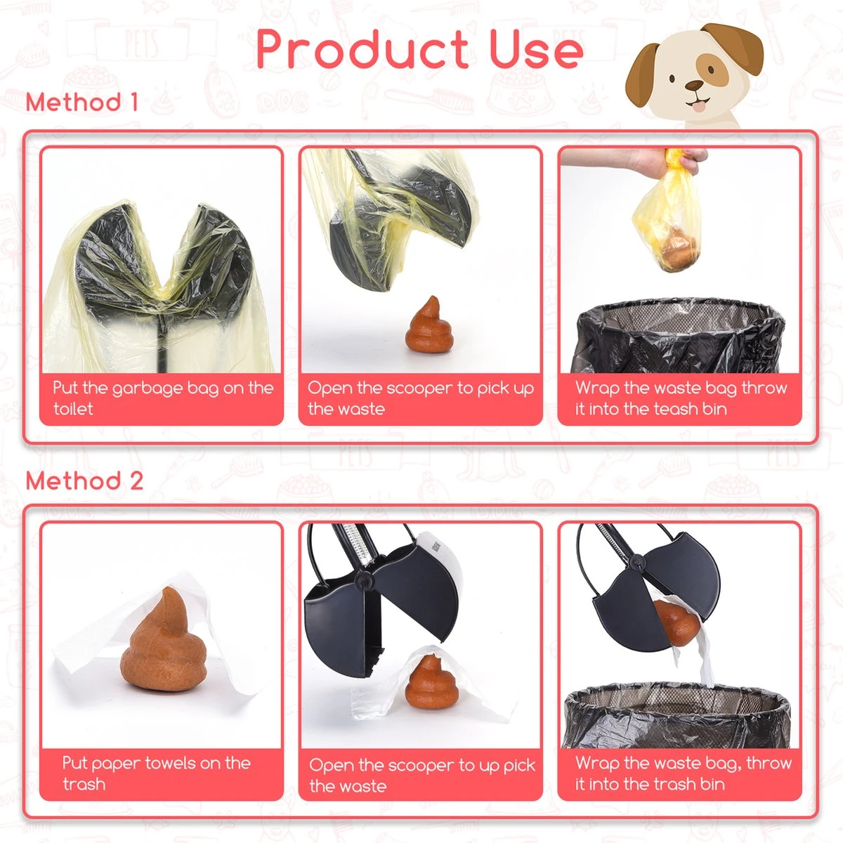 Nobleza 48A1V - Opvouwbare Poepschep Hond - Poop Grabber Scoop - 15.5x13.5x66cm - Zwart 6 Nobleza 48A1V - Opvouwbare Poepschep Hond - Poop Grabber Scoop - 15.5x13.5x66cm - Zwart - Afbeelding 6