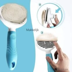 Merkloos Dierenborstel - Haarborstel Huisdieren - Borstel Voor Vacht Huisdier - Borstel Kat - Borstel Hond - Makkelijk Haar Verwijderen Met één Klik - Inclusief Speeltje - Kam Huisdier - Vachtverzorging - Massage -Huisdierbenodigdheden 1200x1200 144