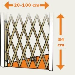 Houten Traphekje Harmonica | Traphekje Hond & Huisdieren | Extra Stevig | Inklapbaar | Met Klembevestiging | Deurhek Accordeon | Deurhekje | Hondenhek | Huisdier Hekje | Traphekje Houten -Huisdierbenodigdheden 1200x1200 1483