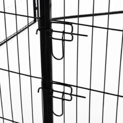 Merkloos Hondenren - Puppyren - Hondenkennel - 8 Kennelpanelen - Staal - 80 Cm Hoog - 640 Cm Omtrek - Uitbreidbaar -Huisdierbenodigdheden 1200x1200 1491