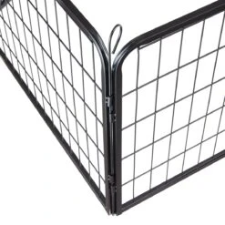 ACAZA Hondenren In 4 Panelen - Hondenkennel - Met Deur - 60 Cm Hoog - Zwart -Huisdierbenodigdheden 1200x1200 1506
