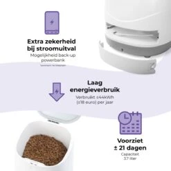 Pettadore Nutri View - Voerautomaat Kat/Hond - Smart Met Camera En App - Wit - 3.7 L -Huisdierbenodigdheden 1200x1200 1574