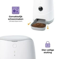 Pettadore Nutri View - Voerautomaat Kat/Hond - Smart Met Camera En App - Wit - 3.7 L -Huisdierbenodigdheden 1200x1200 1575