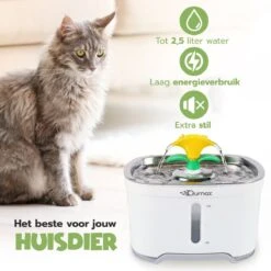 Qumax RVS Drinkfontein Voor Kat Met 3 Filters & Matje - Water Fontein - Waterdispenser - Waterautomaat - 2,5 L -Huisdierbenodigdheden 1200x1200 1607