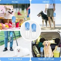 Nobleza 43B4B - Honden Waterfles - 380ml - Honden Bidon - Honden Drinkfles - Blauw -Huisdierbenodigdheden 1200x1200 1617