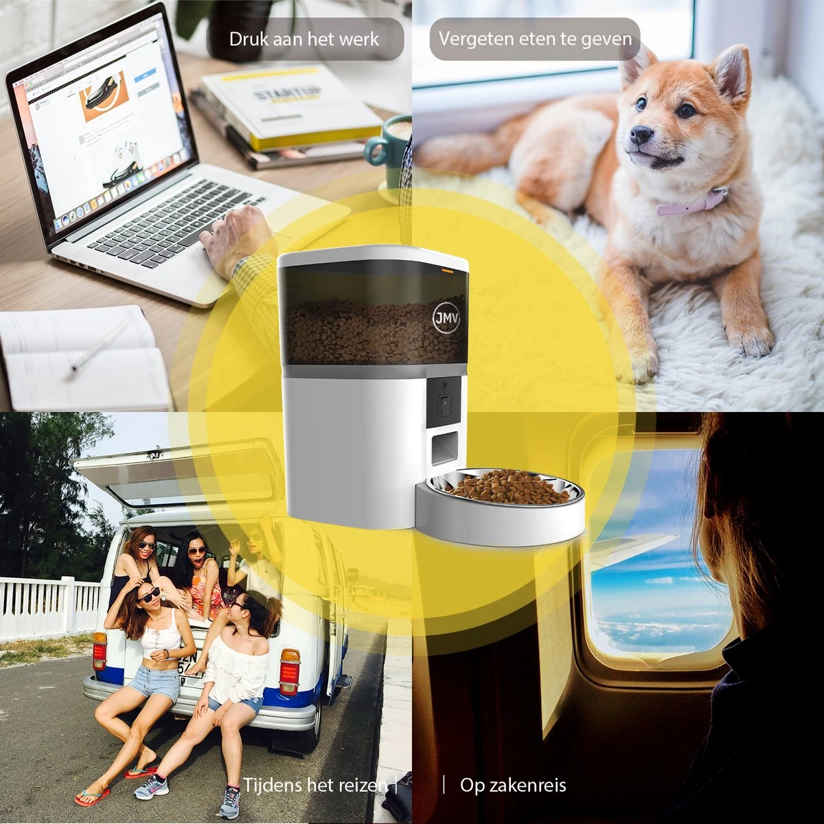 JMV Automatische Voerbak Voor Kat En Hond - Voerautomaat Met Verstelbare Camera En Smartphone Besturing - 6 Liter 5 JMV Automatische Voerbak Voor Kat En Hond - Voerautomaat Met Verstelbare Camera En Smartphone Besturing - 6 Liter - Afbeelding 5
