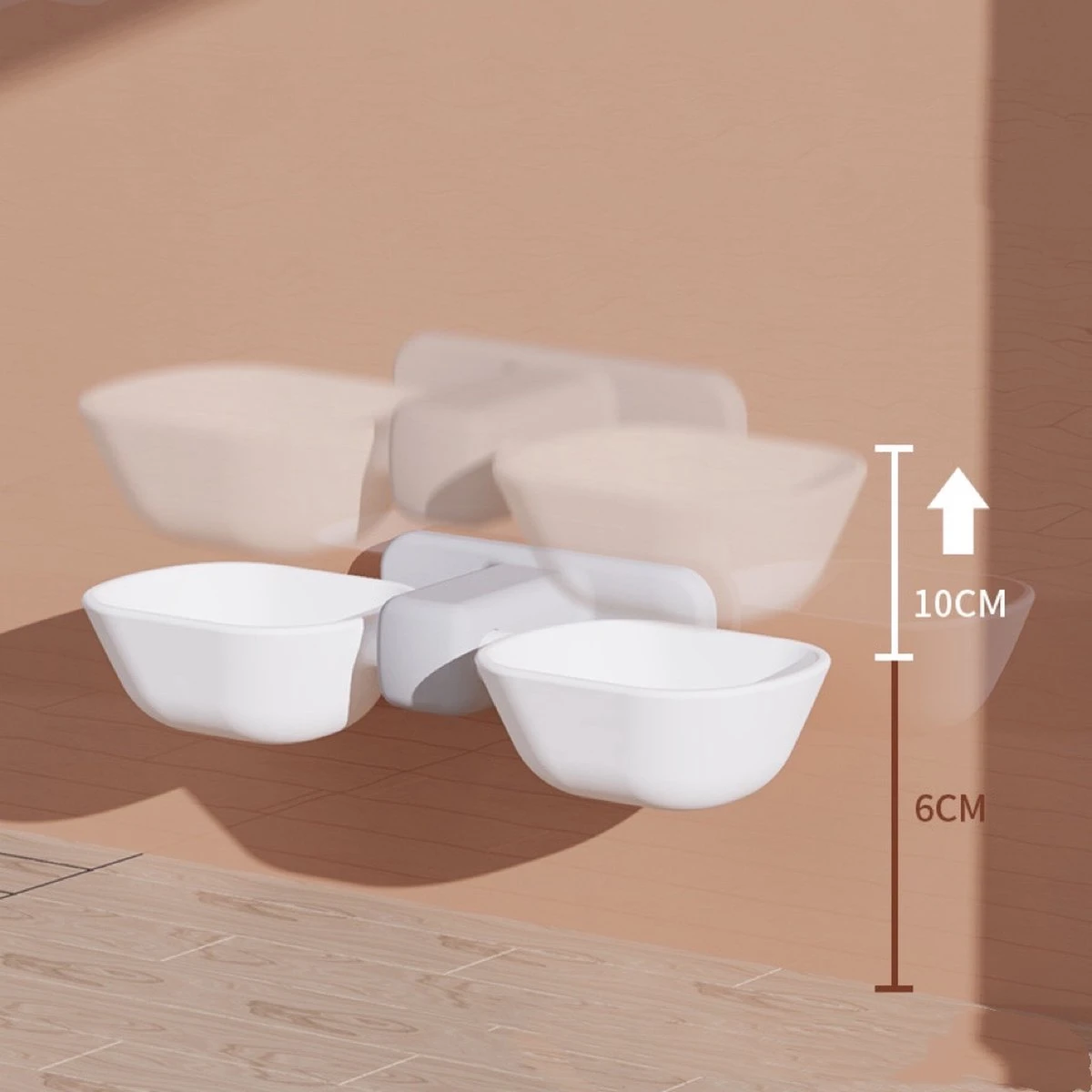 Nixnix - Dubbele Voerbak - Kleine Hondenbak - Voederbak - Wandbevestiging - Kattenbak - Hond - Poes - Puppy's - Hondenbrokken - Kattenbrokken - Drinkbak - Dog Bowl - Dieren 3 Nixnix - Dubbele Voerbak - Kleine Hondenbak - Voederbak - Wandbevestiging - Kattenbak - Hond - Poes - Puppy's - Hondenbrokken - Kattenbrokken - Drinkbak - Dog Bowl - Dieren - Afbeelding 3