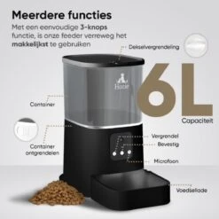Hozie® Voerautomaat - App En Full HD Camera - Automatische Voerbak Kat Of Hond - Voerinhoud 6 Liter - Voerdispenser - Wit -Huisdierbenodigdheden 1200x1200 1653
