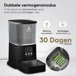 Hozie® Voerautomaat - App En Full HD Camera - Automatische Voerbak Kat Of Hond - Voerinhoud 6 Liter - Voerdispenser - Wit -Huisdierbenodigdheden 1200x1200 1657