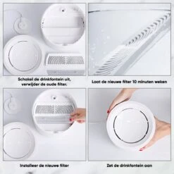 Petree Drinkfontein Filters - Navulling Set 3 Stuks - Reinigingsfilters - 4-laags Filtersysteem -Huisdierbenodigdheden 1200x1200 1676
