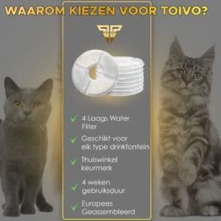 Toivo Drinkfontein Filters - Hoge Kwaliteit - Navullingset 6 Stuks - Voor Katten En Honden -Huisdierbenodigdheden 1200x1200 1688