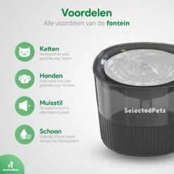 Drinkfontein Kat En Hond - Kattenfontein - Zwart - 1.8L - Met Filter -Huisdierbenodigdheden 1200x1200 1731