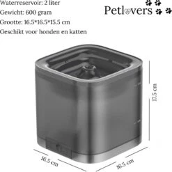 Petlovers - Drinkfontein Kat - Waterfontein Kat - Drinkfontein - Kattenfontein - Fluisterstil - Inclusief 3 GRATIS Filters -Huisdierbenodigdheden 1200x1200 1752