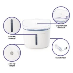 Pettadore Hydrate Compact - Drinkfontein Kat/Hond - Slimme Waterfontein Met App - 1,9L -Huisdierbenodigdheden 1200x1200 1755