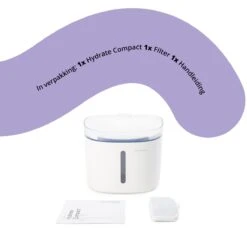 Pettadore Hydrate Compact - Drinkfontein Kat/Hond - Slimme Waterfontein Met App - 1,9L -Huisdierbenodigdheden 1200x1200 1762