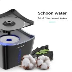 Cellavi XL Drinkfontein Kat En Hond Met 3 In 1 Waterfilter – Kattenfontein 3L – Kamerfontein – Waterdispenser – Waterfontein Kat – Super Stil -Huisdierbenodigdheden 1200x1200 1781