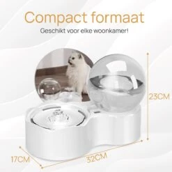 Merkloos Drinkfontein Kat - Waterfontein Kat - Gefilterd Water - Kattenfontein - Hervulbare Filter - Water Dispenser - Drinkbak Kat - Reservoir - Waterbak Kat - Fluisterstil - Sensor -Huisdierbenodigdheden 1200x1200 1790