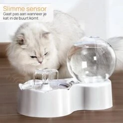 Merkloos Drinkfontein Kat - Waterfontein Kat - Gefilterd Water - Kattenfontein - Hervulbare Filter - Water Dispenser - Drinkbak Kat - Reservoir - Waterbak Kat - Fluisterstil - Sensor -Huisdierbenodigdheden 1200x1200 1792