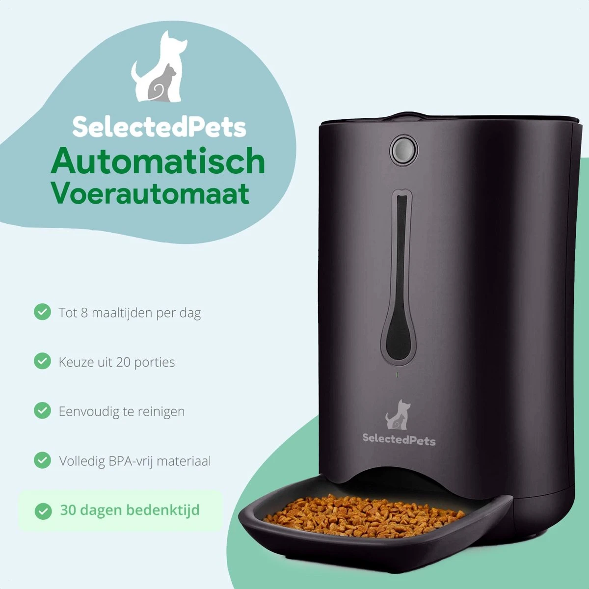 Automatische Voerbak Kat En Hond - Voerautomaat Kat - Voerdispenser Voor Huisdier - Smartphone Besturing - Zwart - Compatibel Met 2,4Ghz 3 Automatische Voerbak Kat En Hond - Voerautomaat Kat - Voerdispenser Voor Huisdier - Smartphone Besturing - Zwart - Compatibel Met 2,4Ghz - Afbeelding 3