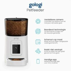 Gologi Automatische Voerbak Kat - Voerbak - Voerautomaat Voor Honden & Katten - Voerdispenser - Met Full HD Camera - Met App - Wit -Huisdierbenodigdheden 1200x1200 1856