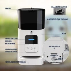 Pawsy® AR1 - Automatische Voerbak – Automatische Voerautomaat - Voerbak Kat En Hond - Wit - 6L - Smart App – Instelbaar Voedingsschema Voor Huisdier – GRATIS Opscheplepel -Huisdierbenodigdheden 1200x1200 1868