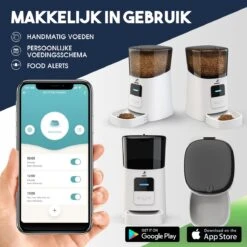 Pawsy® AR1 - Automatische Voerbak – Automatische Voerautomaat - Voerbak Kat En Hond - Wit - 6L - Smart App – Instelbaar Voedingsschema Voor Huisdier – GRATIS Opscheplepel -Huisdierbenodigdheden 1200x1200 1870