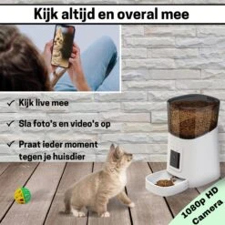 BOME Voerautomaat - Camera En Audio - Inclusief SD-Kaart - Automatische Voerbak Kat Of Hond - Wit -Huisdierbenodigdheden 1200x1200 1874