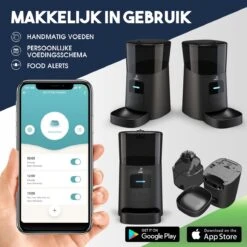 Pawsy® AR1 - Automatische Voerbak – Automatische Voederbak Kat - Kattenvoerautomaat - Voerdispenser - Zwart - 6L - Smart App – Instelbaar Voedingsschema Voor Huisdier – GRATIS Opscheplepel -Huisdierbenodigdheden 1200x1200 1890