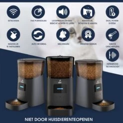 Pawsy® AR1 - Automatische Voerbak – Automatische Voederbak Kat - Kattenvoerautomaat - Voerdispenser - Zwart - 6L - Smart App – Instelbaar Voedingsschema Voor Huisdier – GRATIS Opscheplepel -Huisdierbenodigdheden 1200x1200 1891