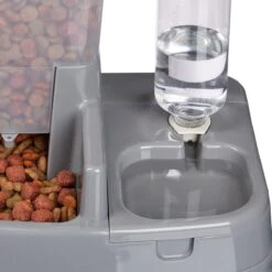 Relaxdays Voer-en Drinkbak 2 In 1- Honden Katten - Voederdispenser - Eetbak - Waterbak Donkergrijs -Huisdierbenodigdheden 1200x1200 1918