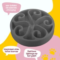 Eat Slow Live Longer Original Voerbak – Anti-schrok Voerbak – Slow Feeder Voor Honden – Anti-slip – Grijs – Ø20,5 Cm - Small/Medium – Geschikt Voor Kleine En Middelgrote Honden -Huisdierbenodigdheden 1200x1200 1945