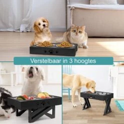 Mastersøn Dubbel En Verhoogde Hond Voerbak Met Standaard – Hondenvoerbak – Anti Schrokbak En Drinkbak - Verstelbaar - Grijs -Huisdierbenodigdheden 1200x1200 1969