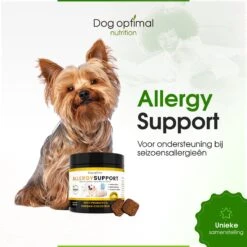 DOG OPTIMAL ANTI ALLERGY SUPPORT 120 Stuks - Allergie - Honden - Hondensnacks - Hondenkoekjes - Hondensupplementen - Honden - Puppy - Hondenvoeding - Weerstand - Jeuk-hond - Jeuk -Huisdierbenodigdheden 1200x1200 2043