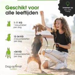 Dog Optimal Gewricht Supplement 90 Stuks - Mobility - Glucosamine Hond - Artrose - Heupdysplasie - Gewrichten - Hondensnacks - Hondenkoekjes - Hondensupplementen - Honden - Puppy - Hondenvoeding - Mankheid - HD - ED -Huisdierbenodigdheden 1200x1200 2062