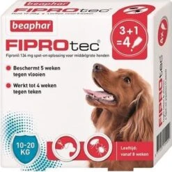 Beaphar Fiprotec Vlooien- En Tekenmiddel Hond 10-20 Kg - 4 Pipetten -Huisdierbenodigdheden 1200x1200 2086