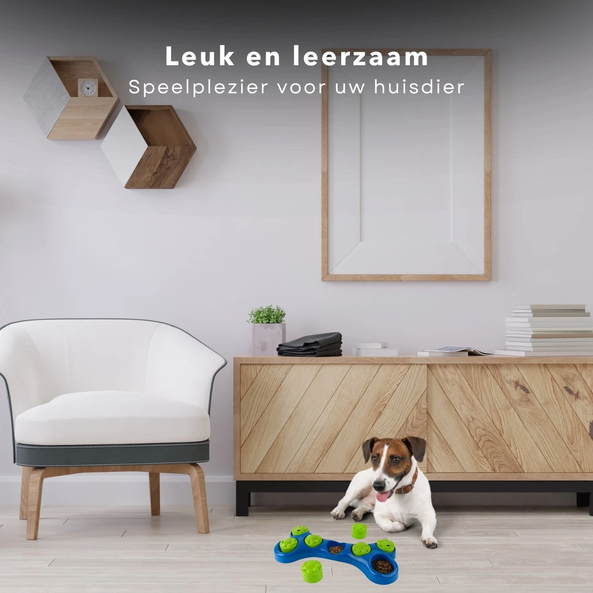 Cheqo® Hondenspeelgoed Met Snack Beloning - Intelligent Speelgoed - Hondentraining - Slowfeeder - Honden Denkspel - Puzzel Voor Honden 2 Cheqo® Hondenspeelgoed Met Snack Beloning - Intelligent Speelgoed - Hondentraining - Slowfeeder - Honden Denkspel - Puzzel Voor Honden - Afbeelding 2