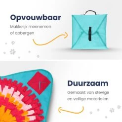 Snuffelmat 70x70cm Inclusief Rubberen Massage Bal & E-book - Speelmat Hond - Denkspel Hond - Puppy Speelgoed - Anti Schrok Mat - Honden Snoepjes - Cadeau Tip -Huisdierbenodigdheden 1200x1200 2204