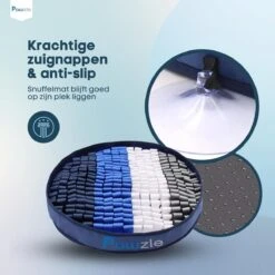 Pawzle Snuffelmat Hond - Likmat - Anti Schrokbak - Honden Speelgoed Intelligentie - Puppy - Inclusief Speelbal - 50x50cm - Blauw -Huisdierbenodigdheden 1200x1200 2232