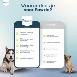 Pawzle Snuffelmat Hond - Likmat - Anti Schrokbak - Honden Speelgoed Intelligentie - Puppy - Inclusief Speelbal - 50x50cm - Blauw -Huisdierbenodigdheden 1200x1200 2234