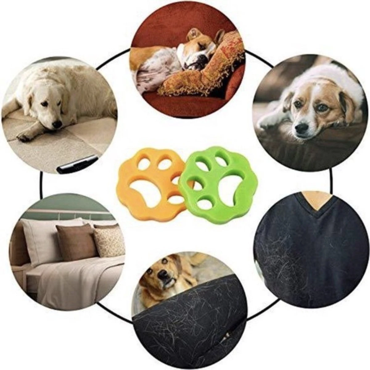 ALG-Shop - Haarverwijderaar Voor Huisdieren - 2 Stuks - Wasmachine Reiniger - Hondenhaar Verwijderaar Voor Wasmachine En Droger - Pluispootjes 3 ALG-Shop - Haarverwijderaar Voor Huisdieren - 2 Stuks - Wasmachine Reiniger - Hondenhaar Verwijderaar Voor Wasmachine En Droger - Pluispootjes - Afbeelding 3