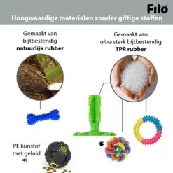 Filo Honden Speelgoed Set 14 Stuks - Hondenspeeltjes Knuffel - Hondenbal - Flostouw - Bot - Frisbee - Hondentouw - Hondenspeelgoed Intelligentie - Kauwspeelgoed Hond En Puppy - Bijtspeelgoed Hondenknuffel - Hondenspeeltje Met Piep -Huisdierbenodigdheden 1200x1200 2326