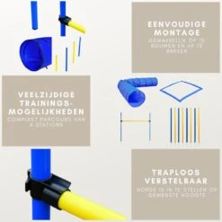 Agility Voor De Hond - Agility Set- Hondentunnel 300 Cm- Slalom Set - Horde - Startveld - Honden Behendigheidsset - 16 Delig - Tunnel - Slalom - Horde - Agility Set Voor De Hond - Agility Set -Huisdierbenodigdheden 1200x1200 2435
