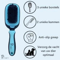 Petsify - Dierenborstel - Professionele 5 In 1 Hondenborstel - Voor Hond En Kat - Tweezijdig - Hondenkam - Kattenborstel - Kattenkam -Huisdierbenodigdheden 1200x1200 246