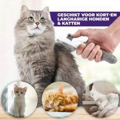 Kattenborstel - Hondenborstel - Pluizenverwijderaar - Haarverwijderaar Voor Huisdieren - Hondenkam - Kattenkam - Huisdierhaar Verwijderaar - Ontpluizer - Kattenhaar & Hondenhaar Verwijderaar - Voor Langharig & Kortharig - Grijs -Huisdierbenodigdheden 1200x1200 251