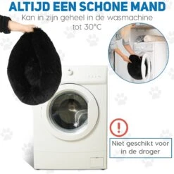 Pawzle Hondenmand - Donut Hondenkussen - Kattenmand - Bed Voor Honden & Katten - Wasbaar - 120cm - Zwart -Huisdierbenodigdheden 1200x1200 2535